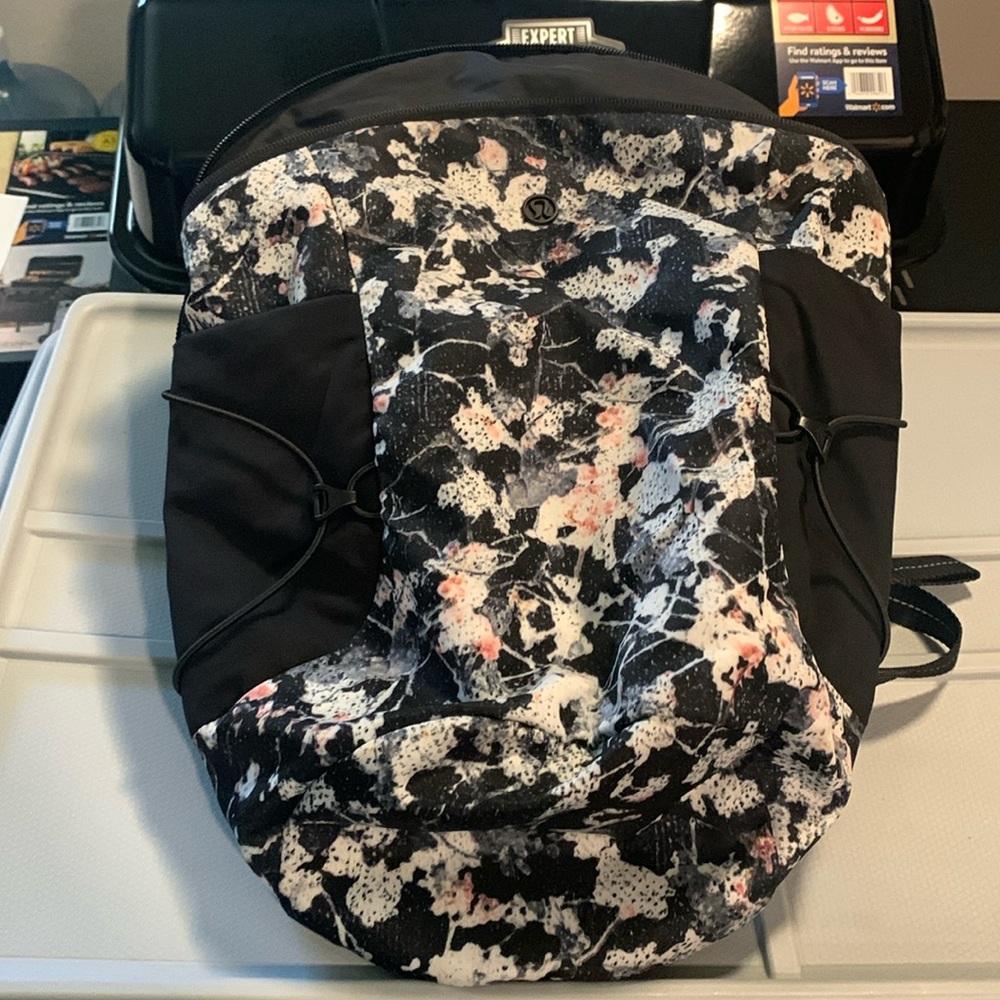 Lululemon backpack with floral design